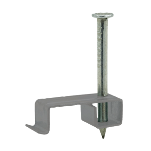 Metal Grey LSF Cable Clips for 1.0-2.5mm Twin & Earth Cable Box of 100